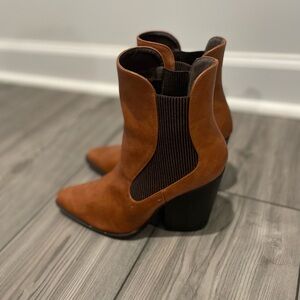 Brown Leather Ankle Boots